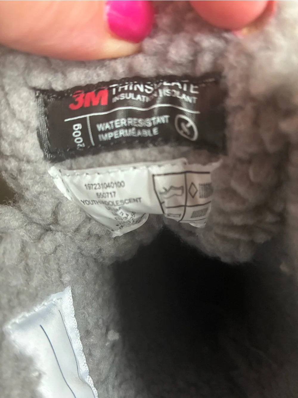 Lands' End Kids Gray and Pink Winter Boots
